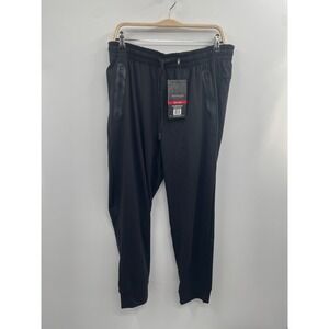 NWT Spyder Active Performance Joggers Men Large Black Drawstring Stretch Sports